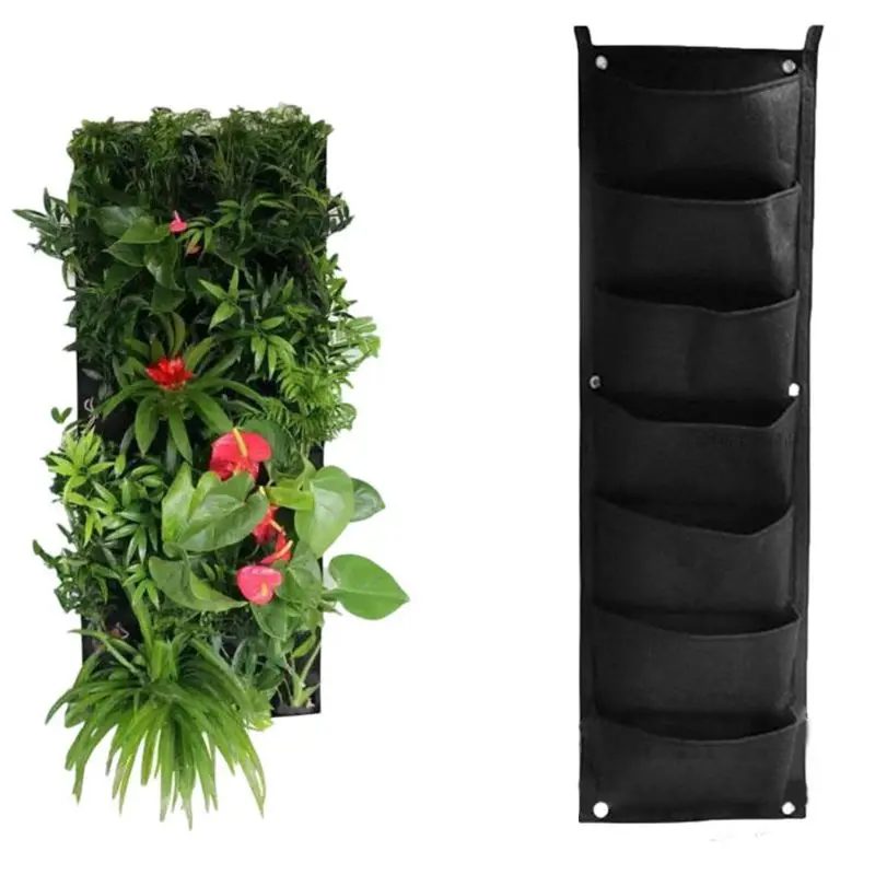 

Multi-compartment Potted Plants Nurture for Creative Wall-mounted Grow Bags Fold Drop shipping