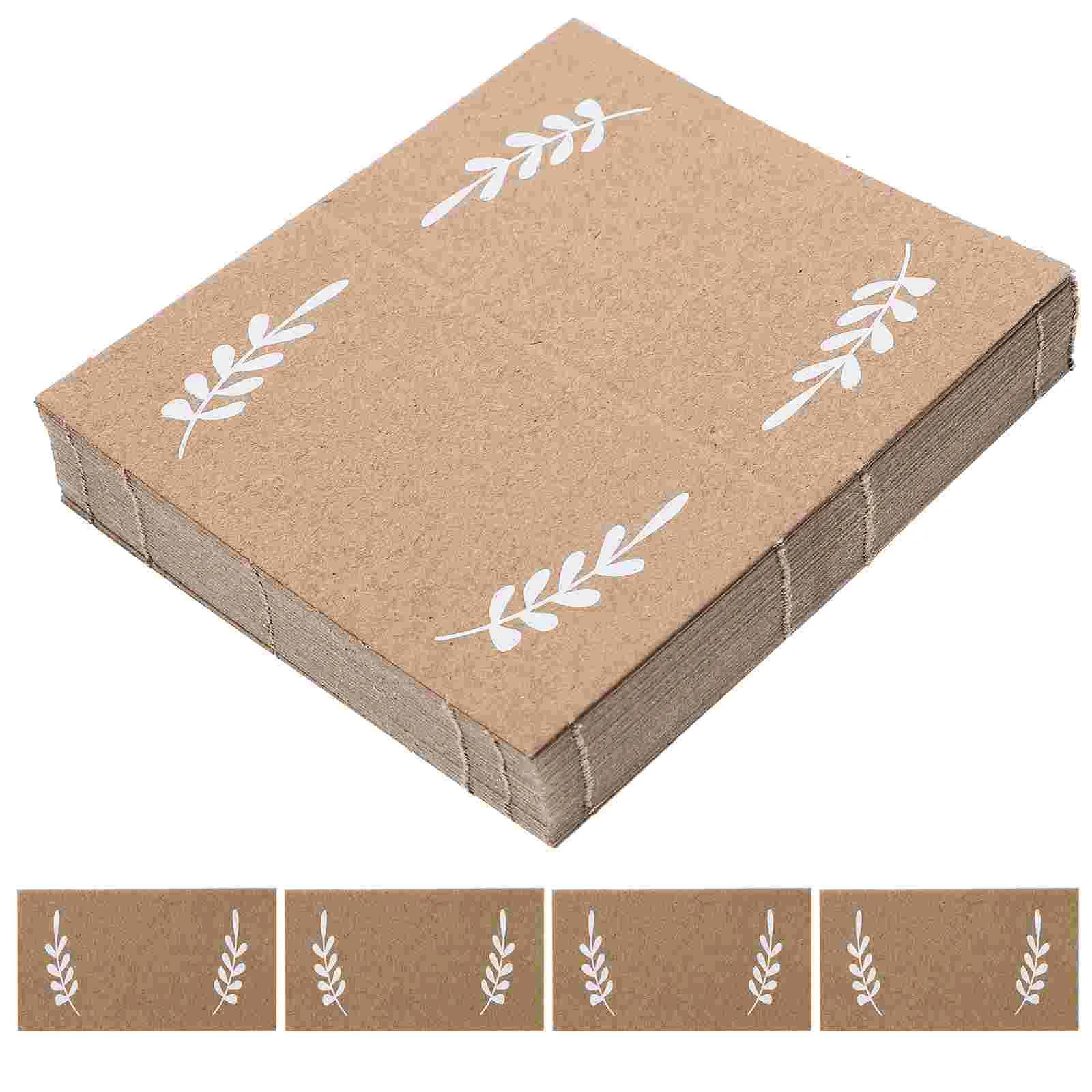 50 Pcs Desktop Seat Card Paper Business Holder Cardboard Wooden Station Sign Message Table Decor Name Cards Event Place Wedding