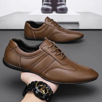 Scarpe stringate casual da uomo d'affari Scarpe comode da guida in pelle da uomo Scarpe da ginnastica Scarpe oxford classiche da esterno di qualità 1