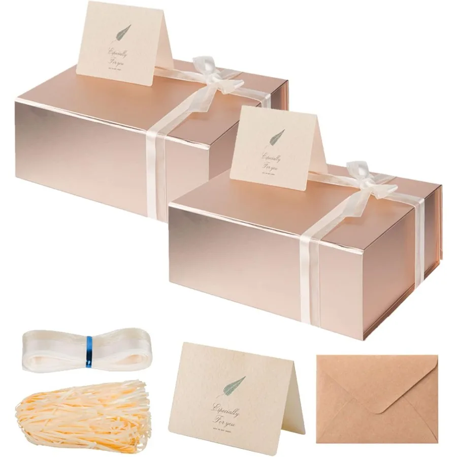 Rose Gold Magnetic Lid Gift Box Set