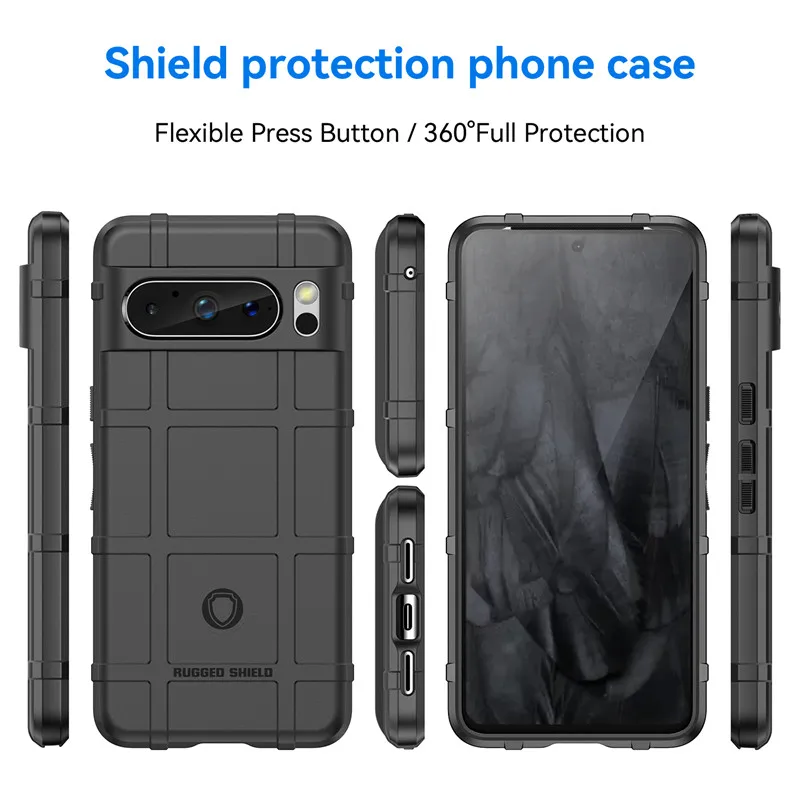 For Funda Google Pixel 8 Pro Case Google Pixel 6A 7A 6 7 8 Pro Cover  Housing Shockproof Armor Rubber Anti-Slip Phone Back Case - AliExpress