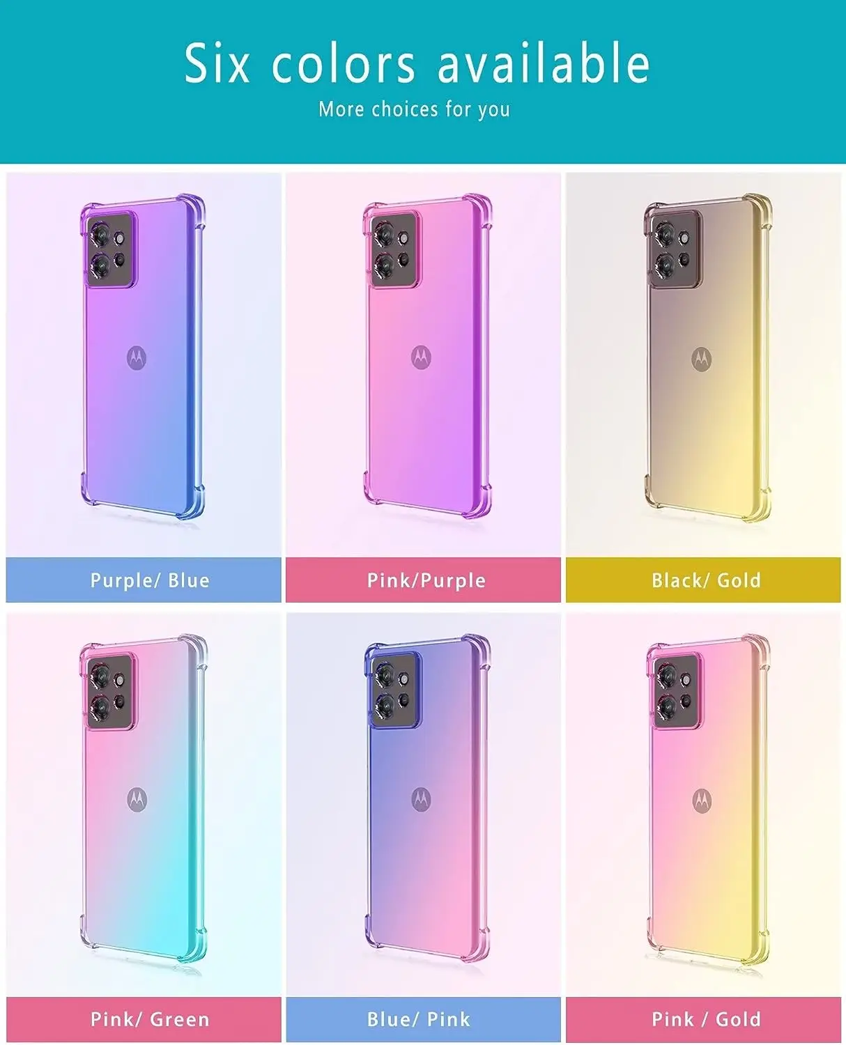Gradient Color Case For Moto ThinkPhone 5G Moto Edge 40 40 Pro Edge 30 Ultra 30 Pro 30 Neo Transparent Rainbow Shockproof Cover