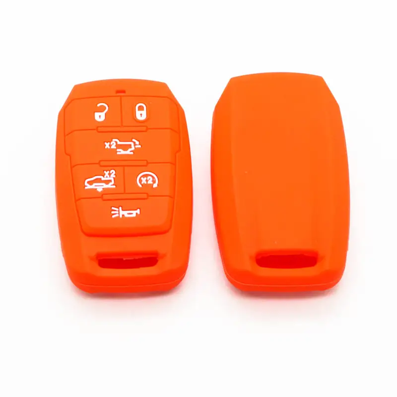 Xinyuexin Silicone Car Key Case Cover Fob for Dodge Ram 1500 Smart Key 6 Buttons 2019 2020 New Remote Key Holder Bag Protection - Image 4