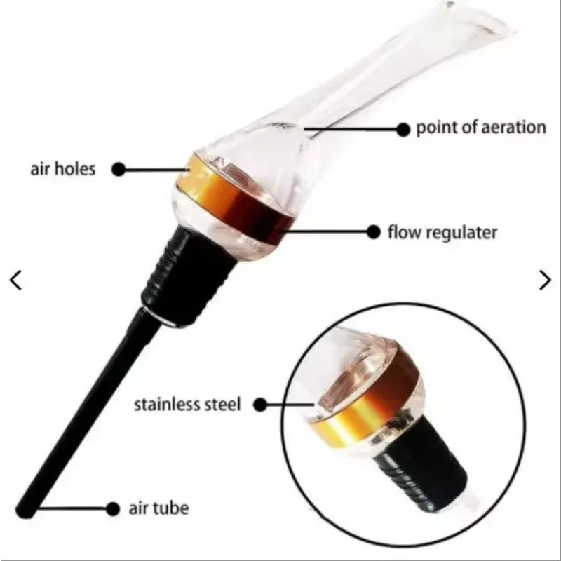 Wine Pourer Professional Quality 2-in-1 Attaches to Any Wine Bottle For Improved Flavor Enhanced Bouquet