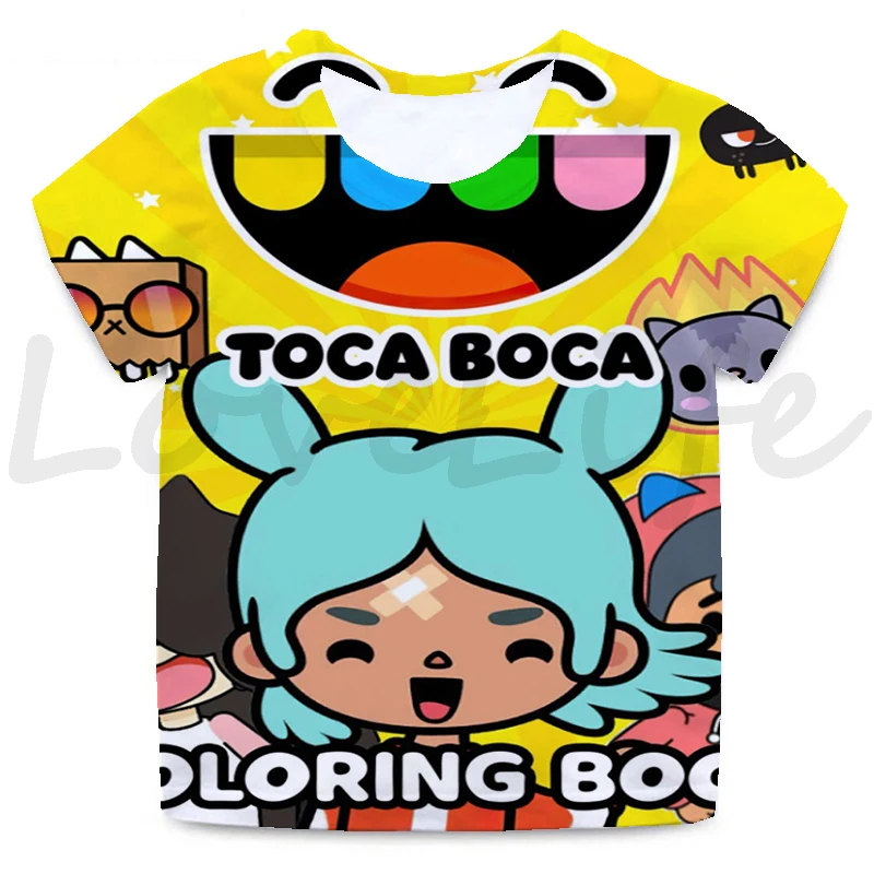 Rare Authentic Toca Boca Character Camo Shirt sz 4/5T