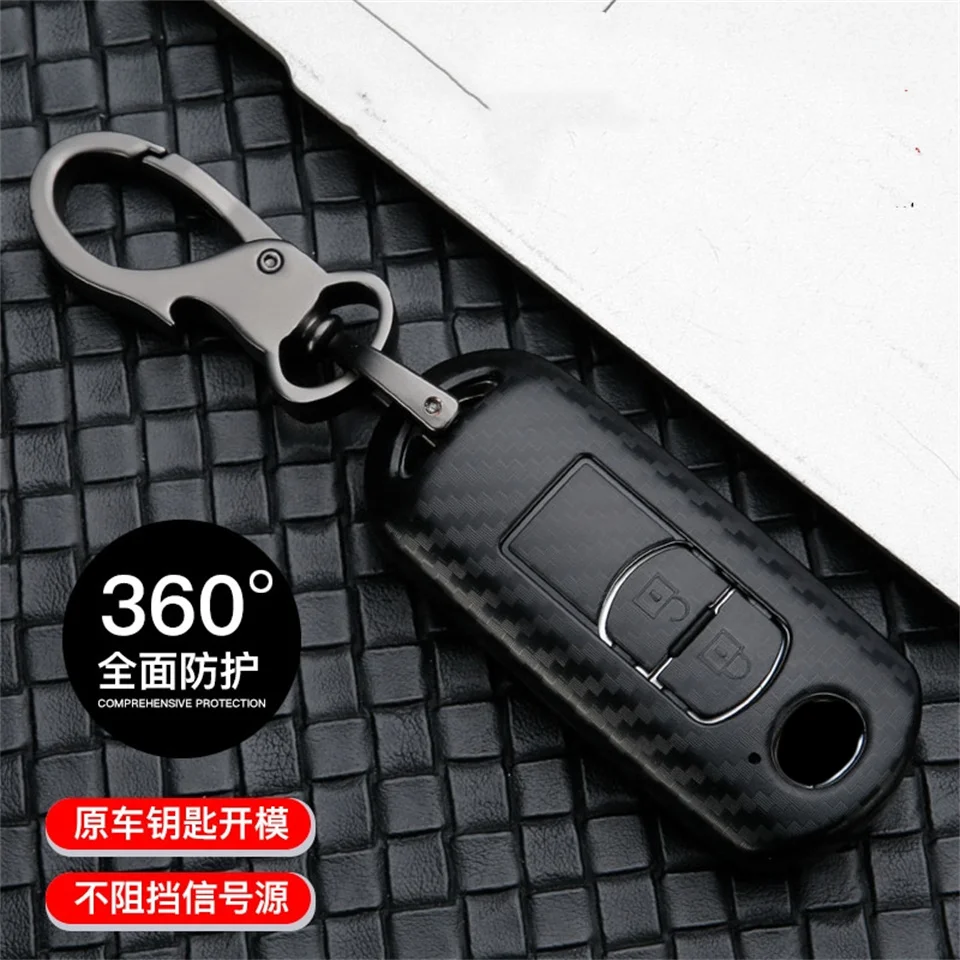 자동차 키 케이스 커버 키 가방 mazda 2 3 5 6 gh gj cx3 cx5 cx9 cx-5 cx 2020 액세서리 홀더 쉘 보호 세트 자동차 스타일링