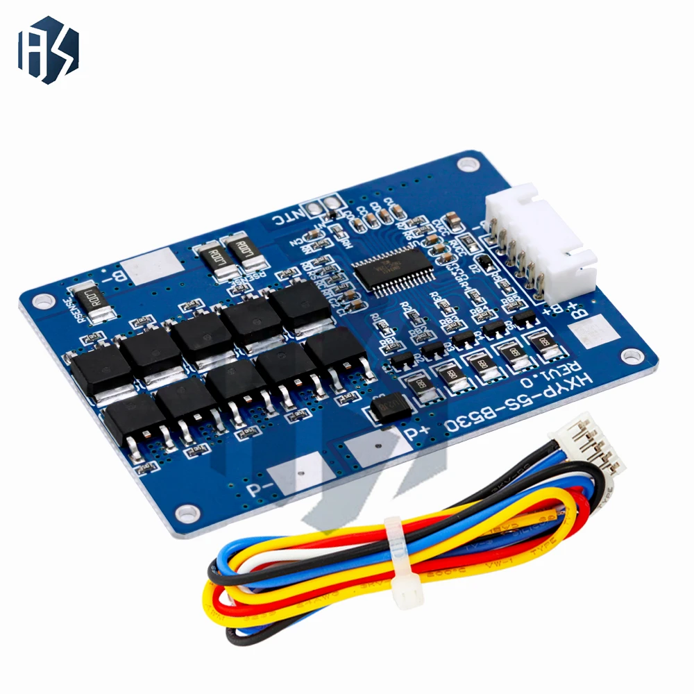 Scheda di Protezione Batteria al Litio 5S BMS 30A 45A 18V-21V per Batterie Li-ion 3.2V LiFePO4 con Bilanciamento e NTC - immagine 3