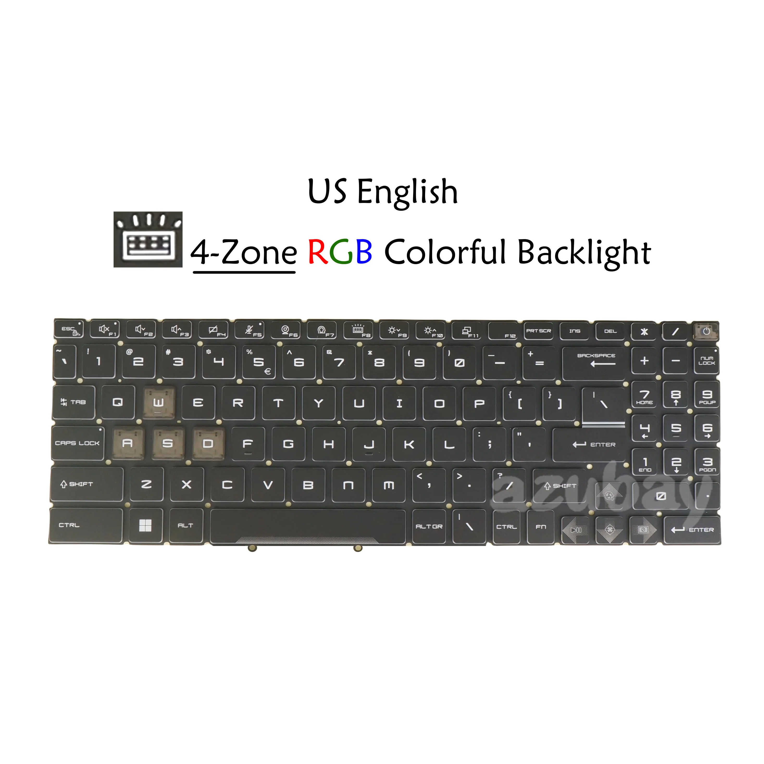 Vervangende keycaps toetsen schaar clips scharnieren voor MSI Pulse 17/ Pulse 15 - B13VB13VFKB13VGK, MS-1585 MS-158N MS-15K2 MS-17L5 MS-17LN Laptop (A Keycap en scharnier