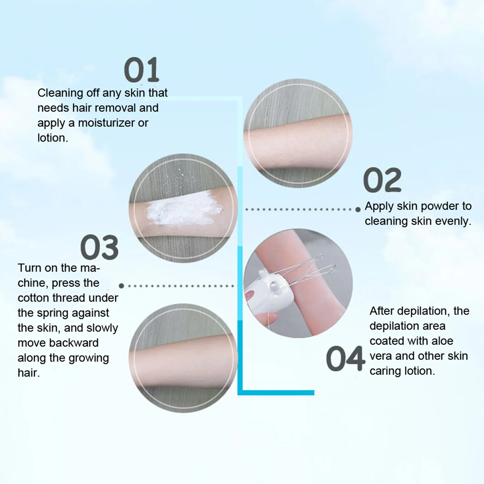 Mini Electric Facial Hair Remover USB Cotton Thread Epilator Shaver Trimmer Devices for Women Neck Lip Chin Arm Leg
