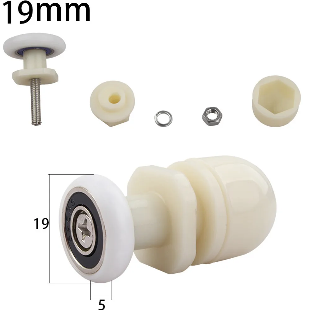 Description Picture 4 of itemHigh Quality Shower Shower Door Rollers Pulleys Runners Steam Cabin Enclosures Replacement 4 Pcs Accessories Diameter 19/23/25mm