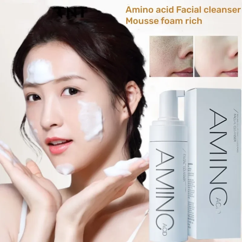 Cleansing Mousse Amino Acid Exfoliator All Skin Types Deep Facial Cleanser Controls Water and Oil Balance Prevent Enlarged Pores