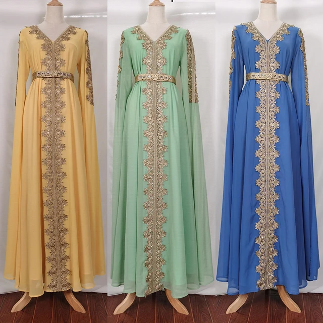 Butterfly Abaya For Women Oplxuo Women Muslim Dresses One Piece V - Main Image