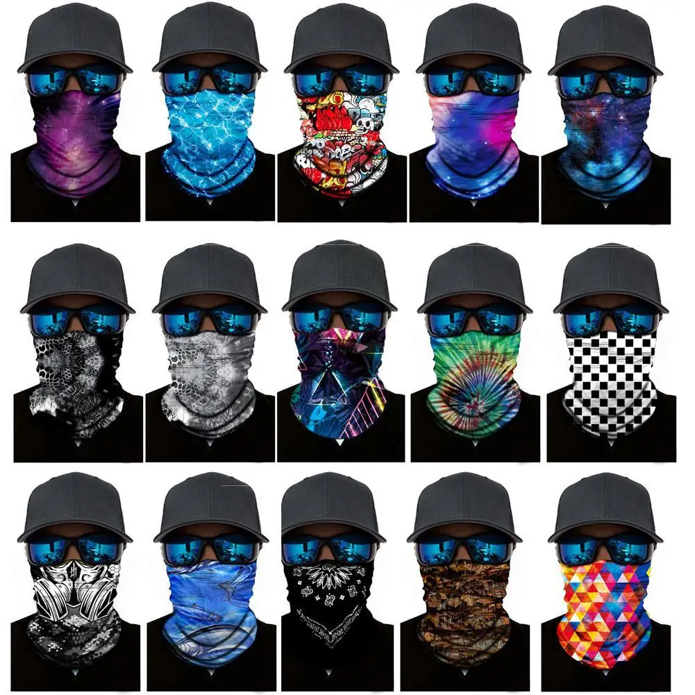 Outdoor Magic Bandana Multifunctional Seamless Mask Scarf Sunshade Windproof Breathable Fishing Hiking Cycling Face Neck Mask