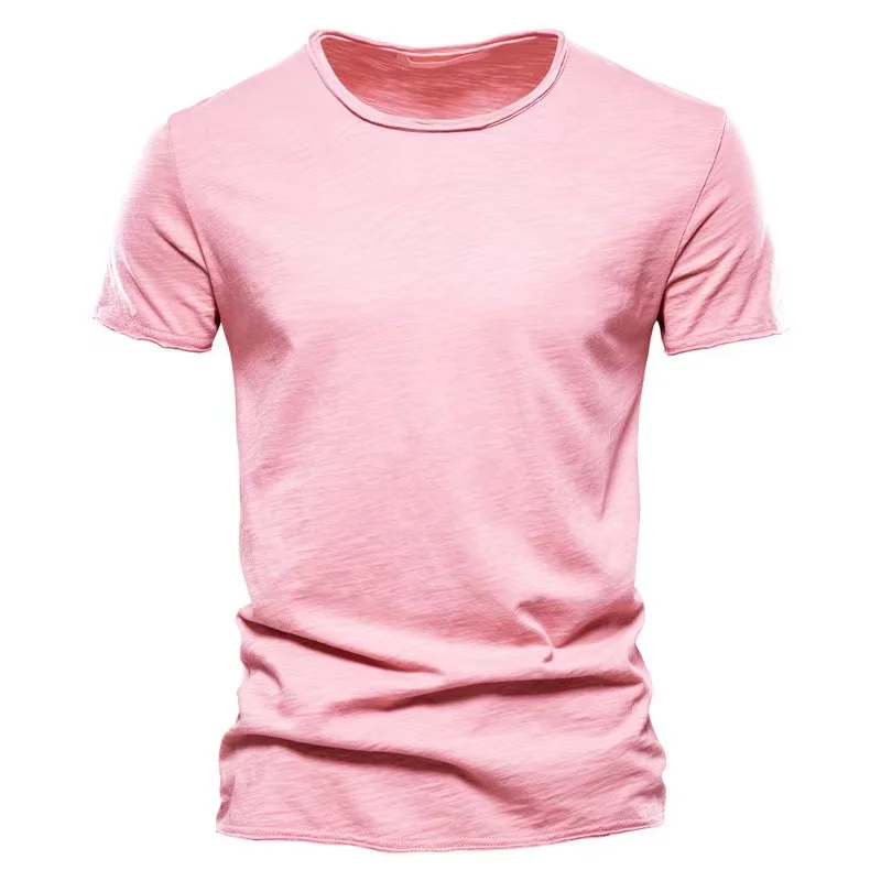 Trendyol Men Brand Quality 100% Cotton Short Sleeve Tshirt V Neck Fashion Slim Fit Soild Tshirts Male Tops Tees Camisetas Hombre