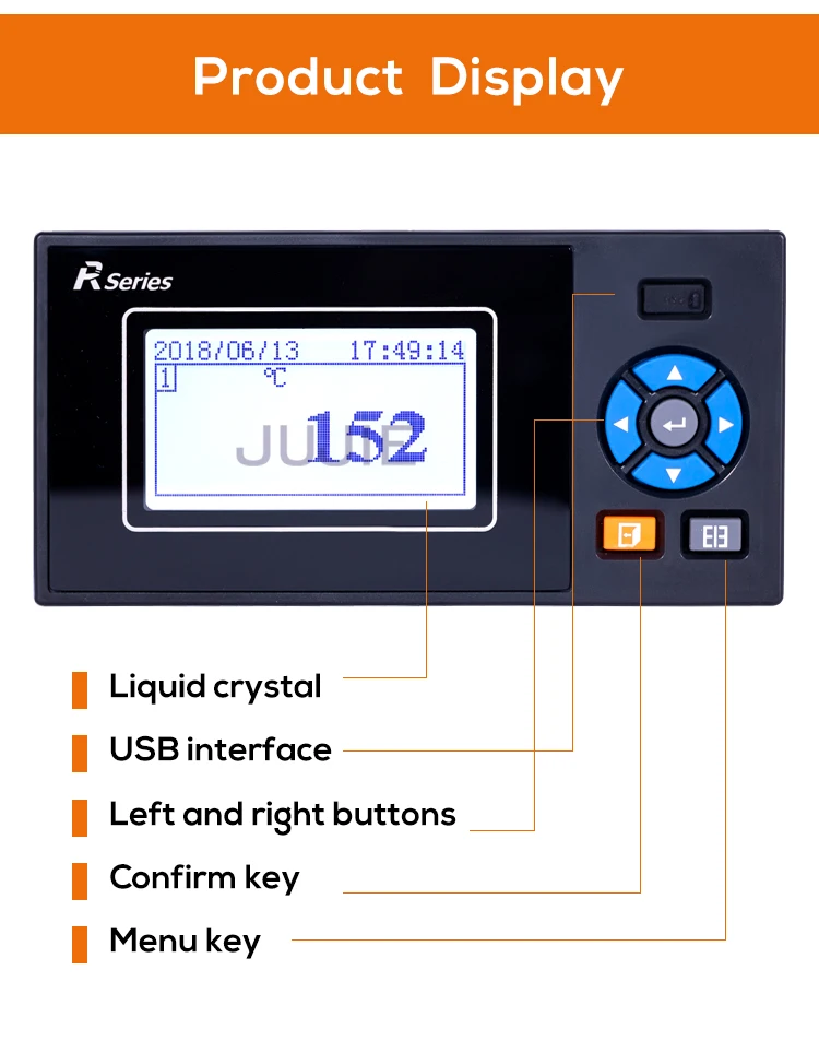 GT21R Datalogger 4 Channels PT100 K J Temperature Pressure Humidity Voltage Curr
