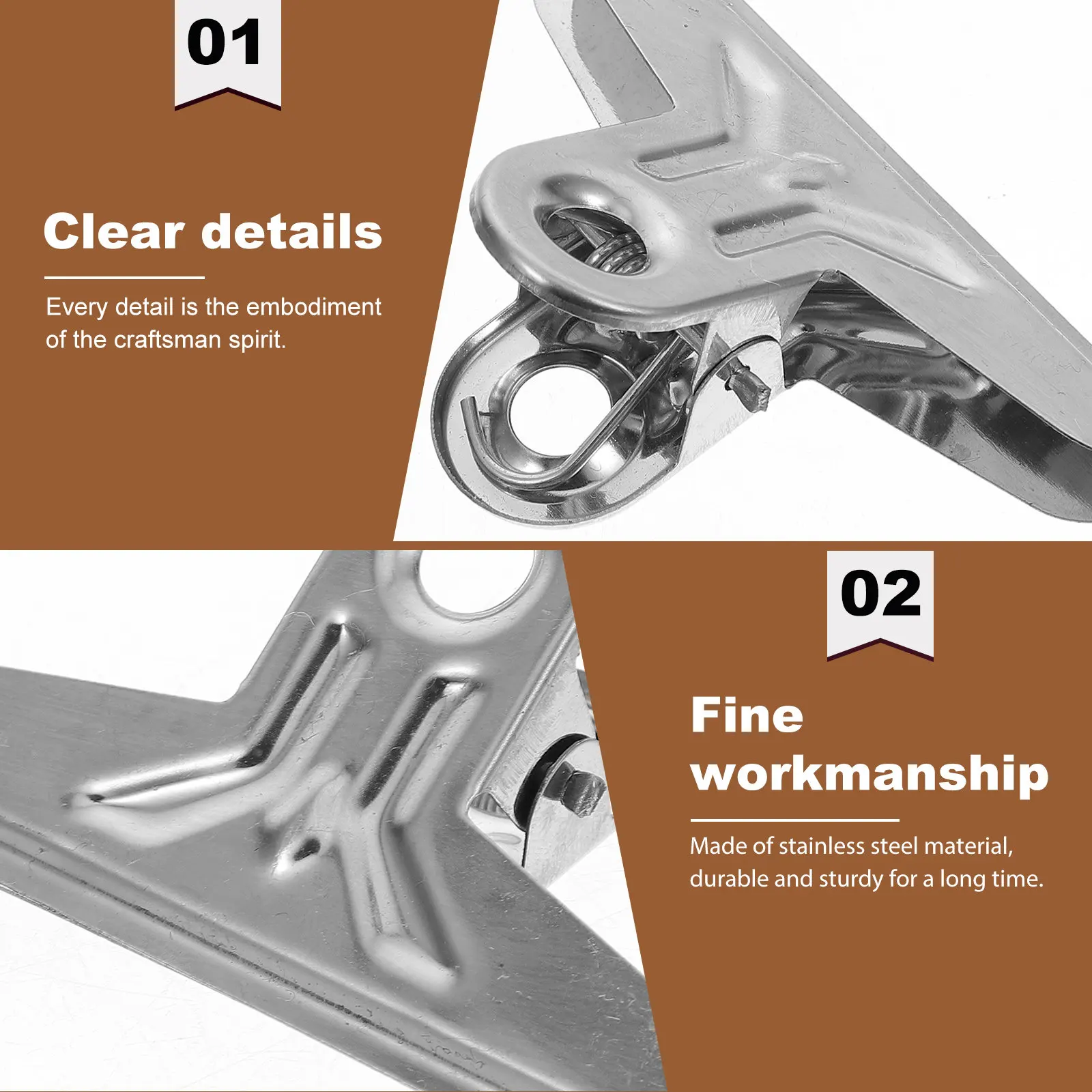 20Pcs 드로잉 보드 클립 스테인레스 스틸 대형 바인더 클립 그림 고정용 스케치 클램프 미술 용품 문서 사진 클램프