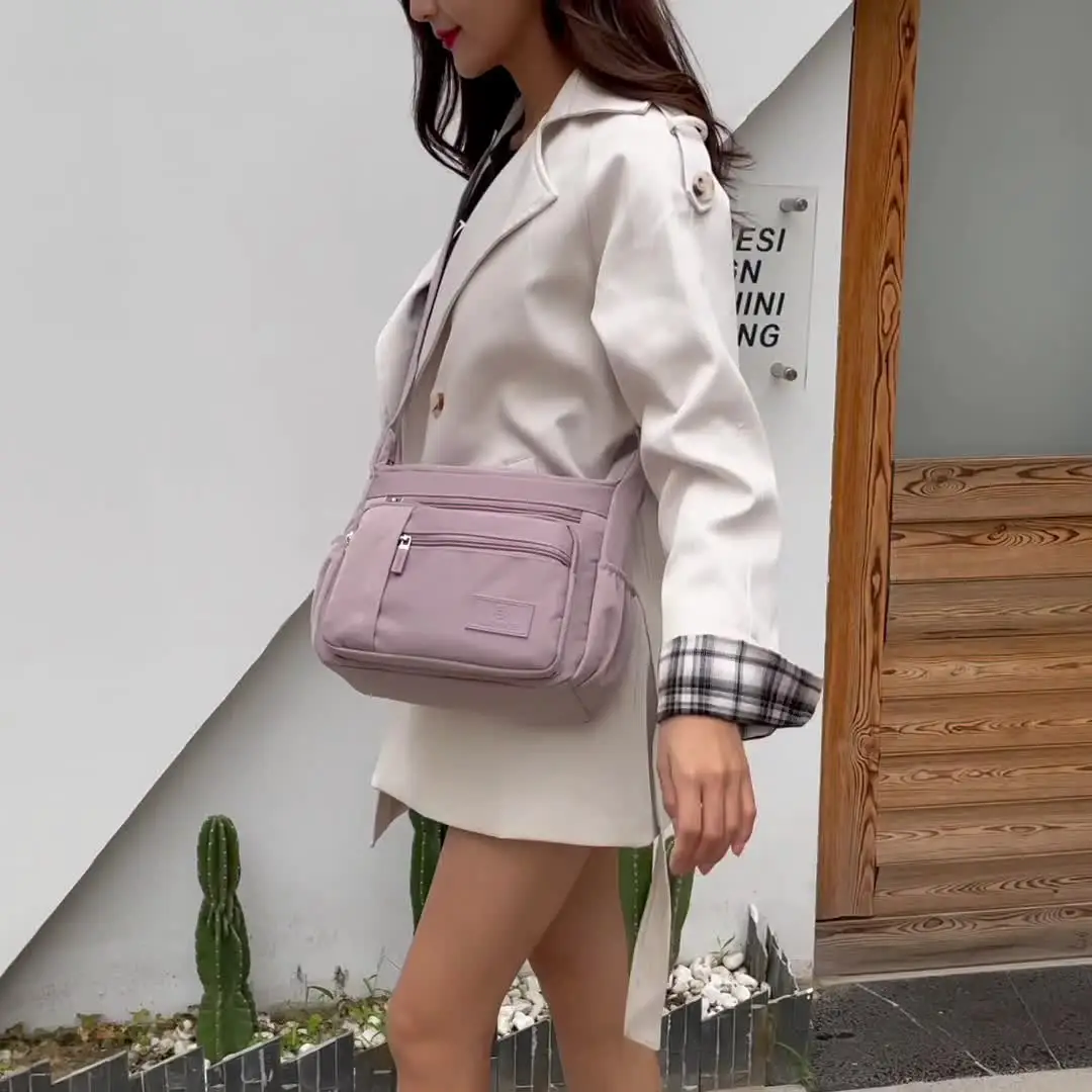 NOTAG Borse a tracolla per donna, multi-tasca casual borsa a tracolla leggera impermeabile borsa a tracolla borsa a tracolla, Albicocca, Medium