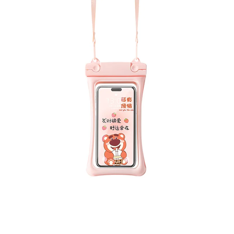 방수 터치스크린 폰 가방, 수영 다이빙 해변 사진 촬영용 에어백 내장, 밀폐형 휴대폰 케이스