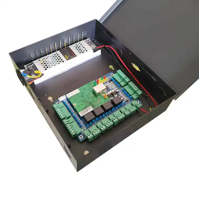 TCP/IP Four Door Access Control Kit 10A Big Power Access Board For Access System / Time Attendance Support RFID QR Reader Sn:L04 3
