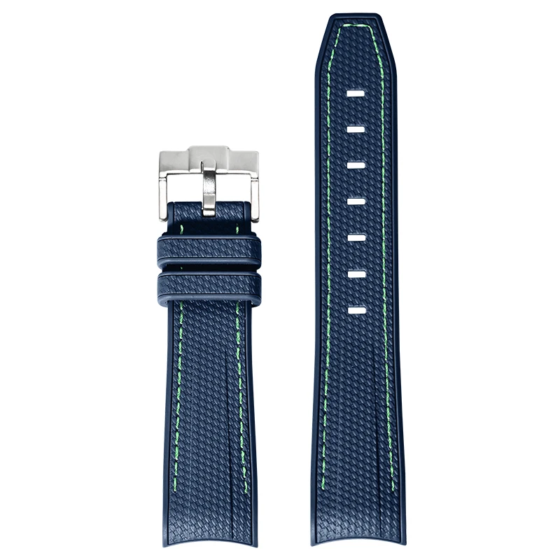 Premium 20mm Rubber Silicone Watch Band - Curved End Wrist Bracelet