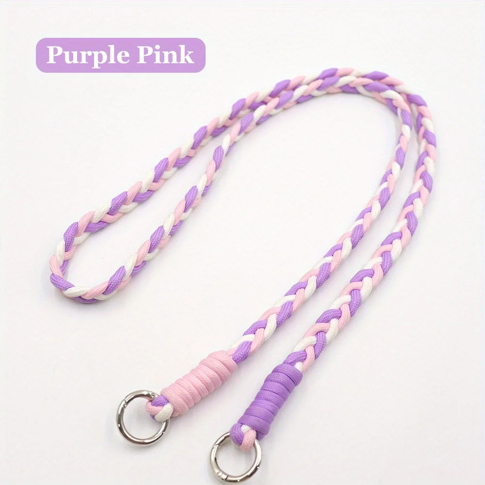 Fashionable Long Bag Strap, Colorful Three-strand Braided Shoulder Strap, Woven Phone Lanyard, Bag Shoulder Straps, Bag Chains