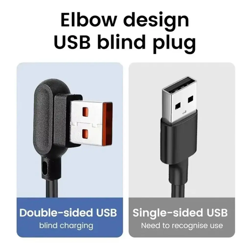 6A 스프링 데이터 케이블 이중 굽힘 고속 충전 데이터 케이블 USB to TYPE-C LED 라이트 포함 화웨이 아너 휴대폰 케이블