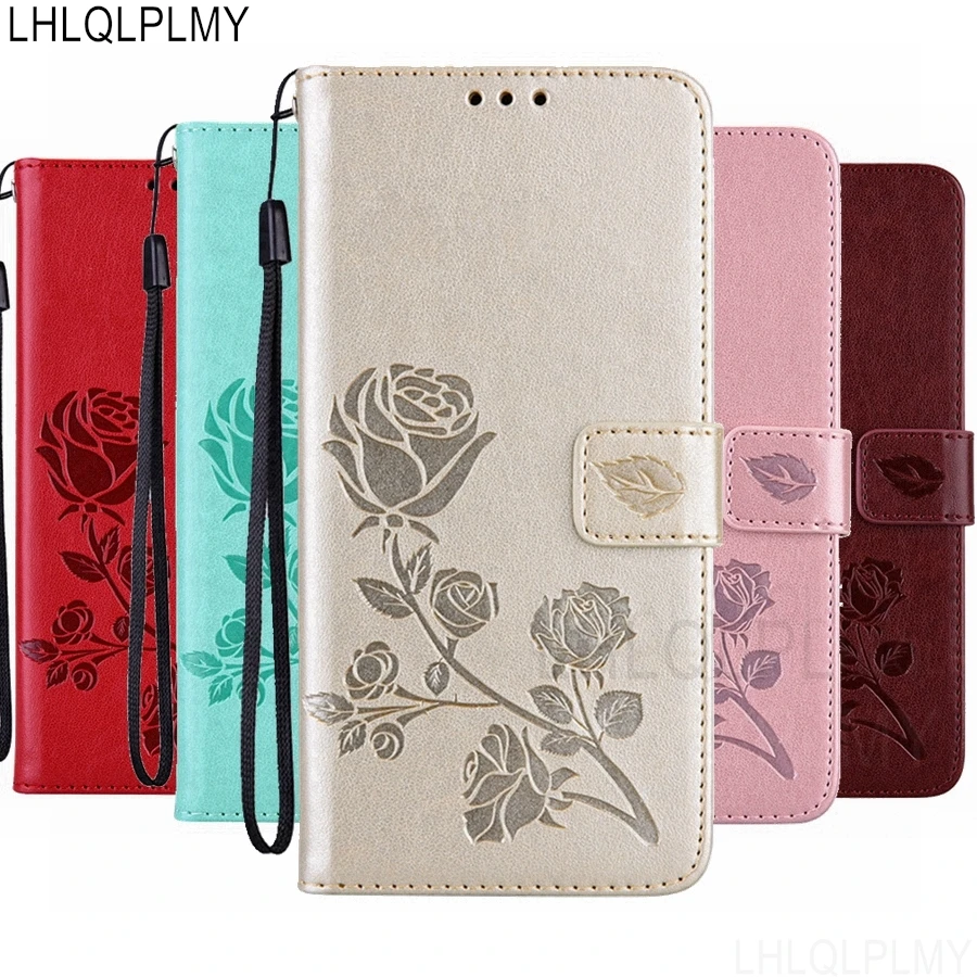 Rose Leather Wallet Flip Phone Case Cover