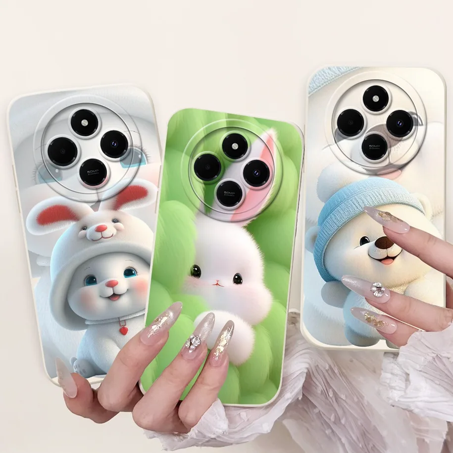 Cute Panda Rabbit Cartoon Soft Matte Silicone Back Cover Case