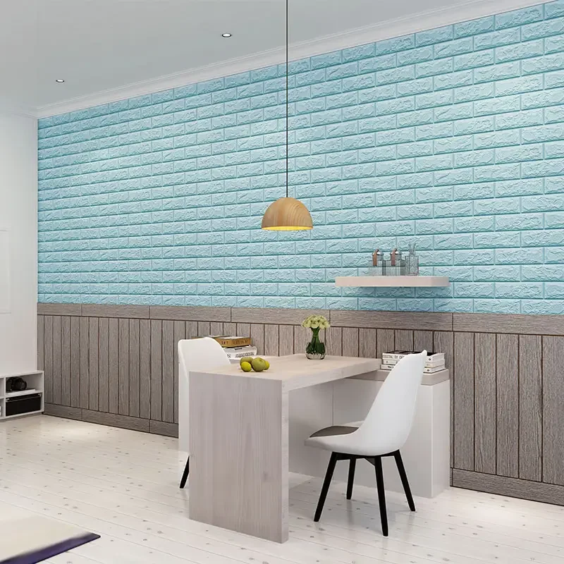 3MM Self-adhesive 3D Brick Wallpaper PE Foam Wall Panels Stickers Waterproof Wallpaper Home Decoration 10/20PCS