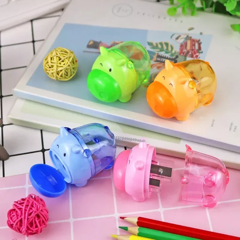 

Mini Cute Cartoon Pig Pencil Sharpener School Student Stationery Kids Gift Hot High Quality Steel Blade Sharp and Efficient
