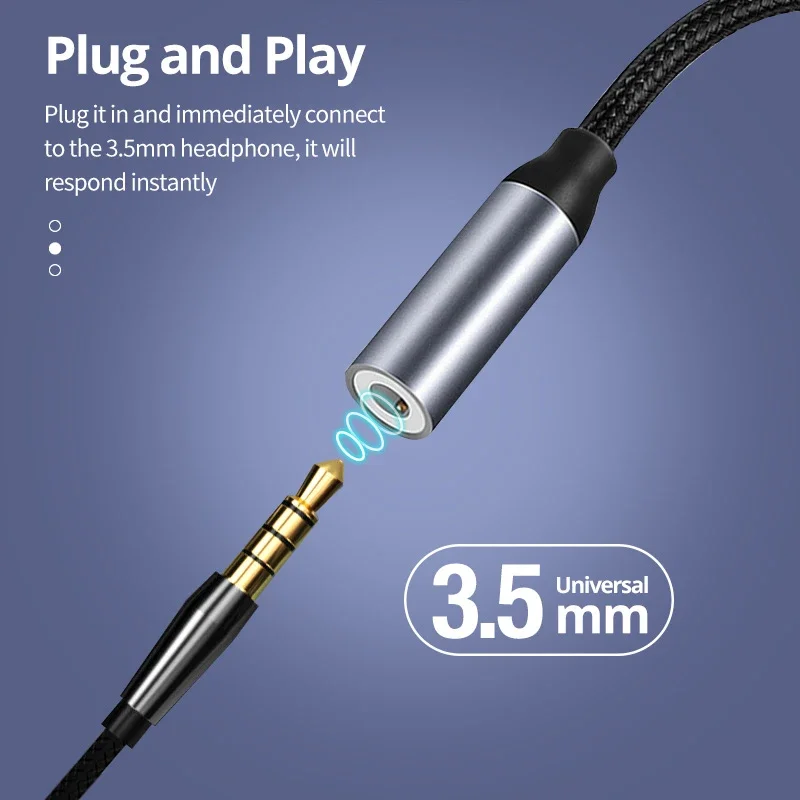 USB C to 3.5mm HiFi Audio Adapter Converter for Premium Sound Quality