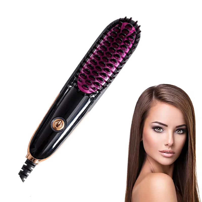 Hot Selling Professional Negative Ion Straight Hair Comb Portable Ceramic Coating Negative Ion Straight Hair Comb