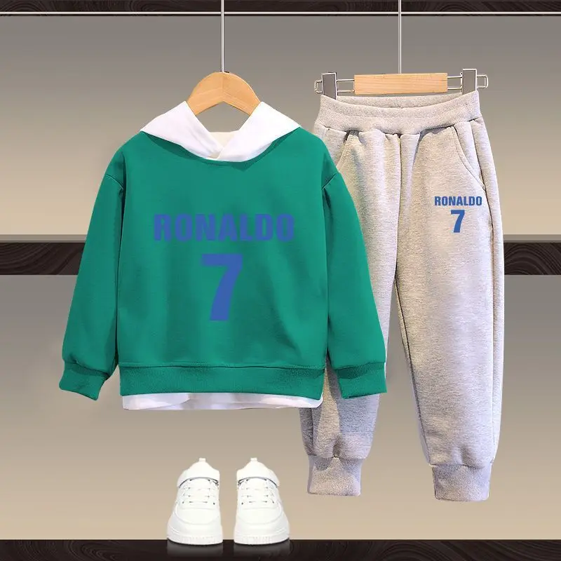 

Baby Boys Girls Letter Clothing Set Spring Autumn Children Hooded Outerwear Tops Pants 2PCS Outfits Kids Costume Suit