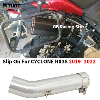 Slip On for Cyclone Rx3S Rx 3S 2021 2022 Full System Escape Moto Modify Stainless Steel 50.8Mm Mid Link Pipe Motorcycle Exhaust