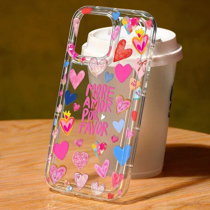 Floral Love Heart Protective Phone Case