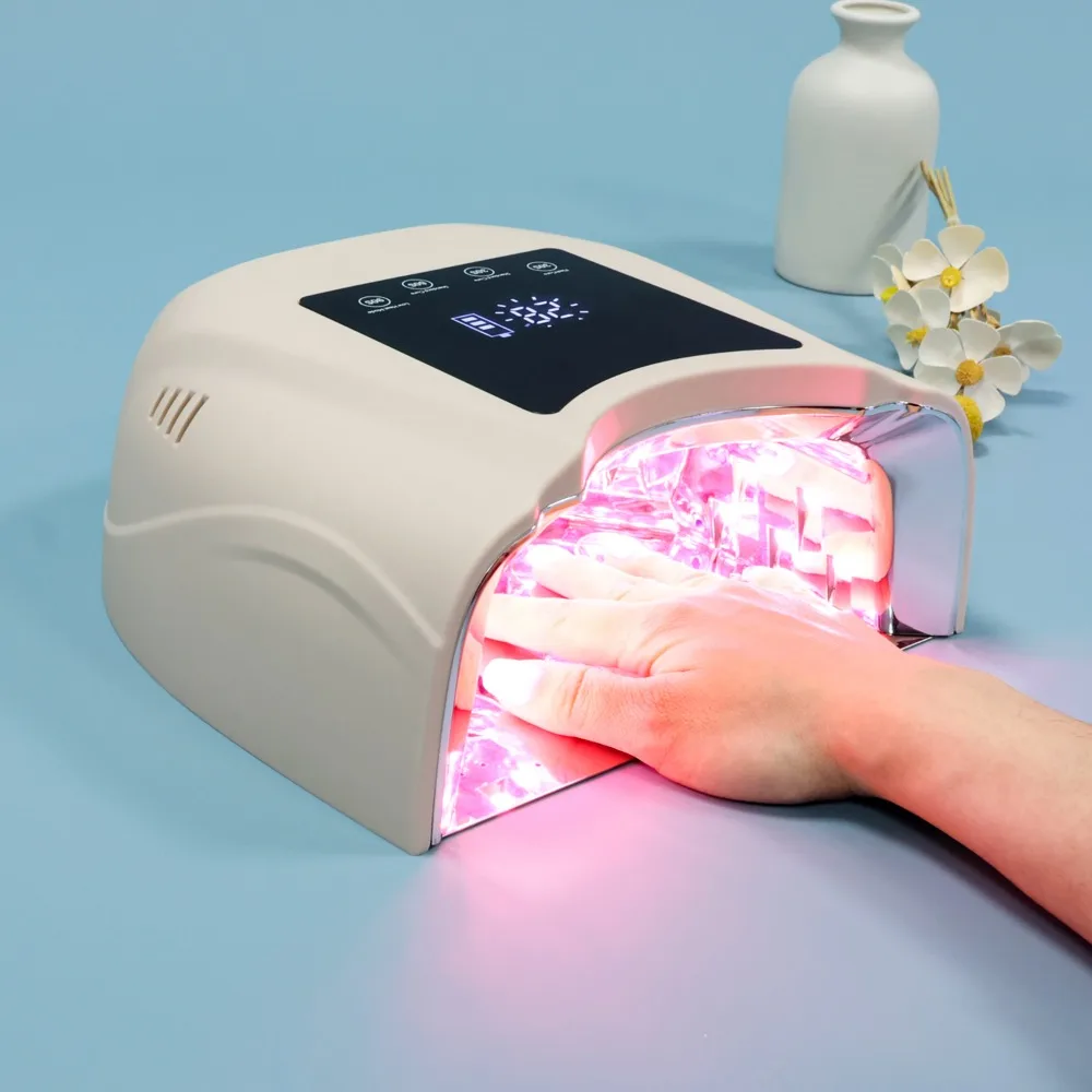 전문가용 메탈 패드 무선 네일 램프, 충전식 UV LED 램프, 네일 건조기