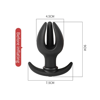 Inflatable Anal Plug Big Anal Dilator Expansion Sexy Toys For Men Prostate Massage G Spot Stimulator Women Pussy Opener 5