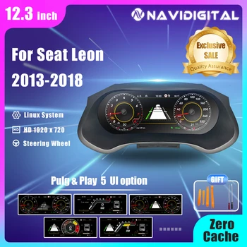 Panel de instrumentos Digital Lcd de 12,3 pulgadas para VW Seat Leon 2013-2018 años compatible con Panel de instrumentos de Radio HDMI Carplay 1