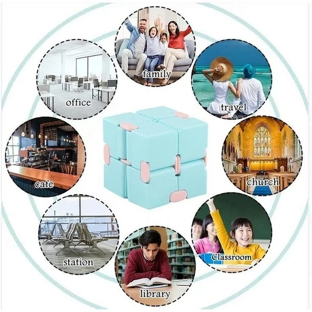 Antistress Infinite Cube Office Flip Cubic Fidget Toys Puzzle Stress Reliever Autism Toy Relax Stress Relief Toy for Adult Child 4