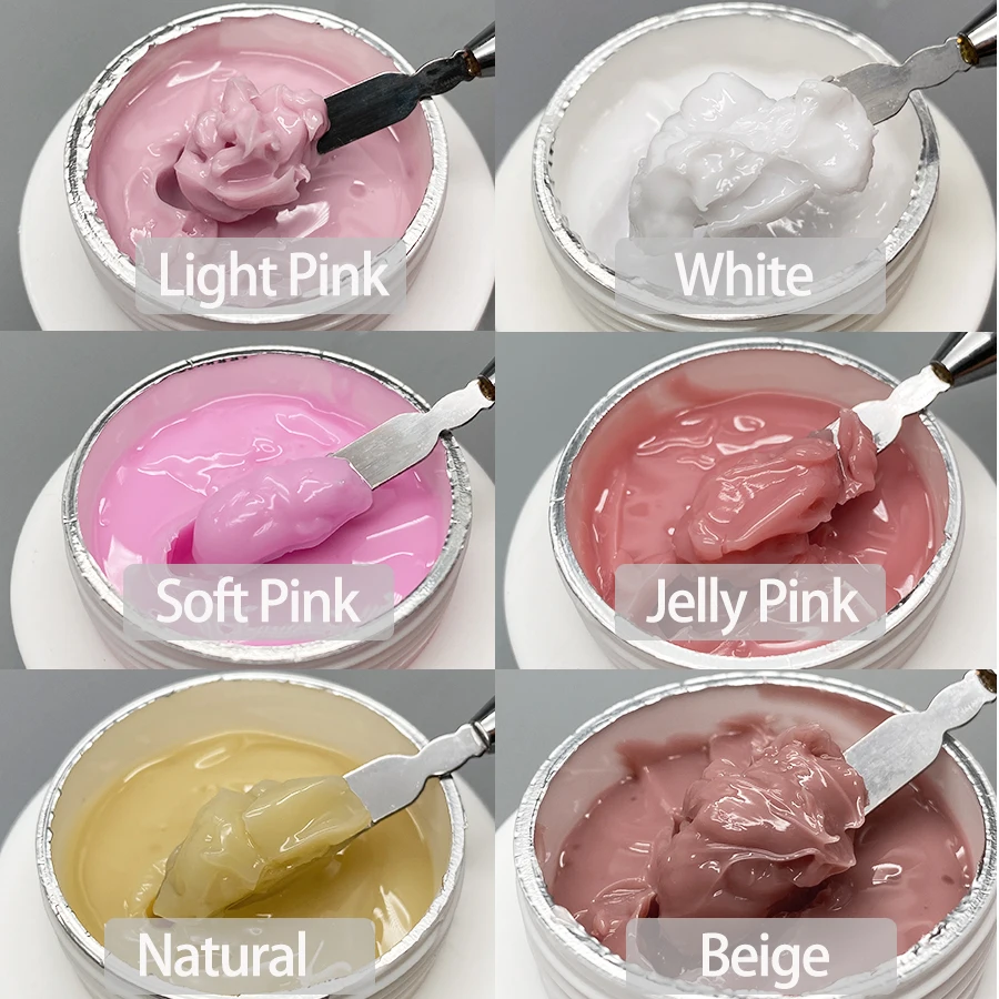 Jillnails Jelly Gel Nail Builder Gel UV 50g per estensione unghie Crema dura morbida UV Led 50ml - immagine 2