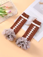 Baseball Basketball Football Soccer Socks Boys Girls Sports Themed Baby Brown Leg Warmer With Chiffon 5