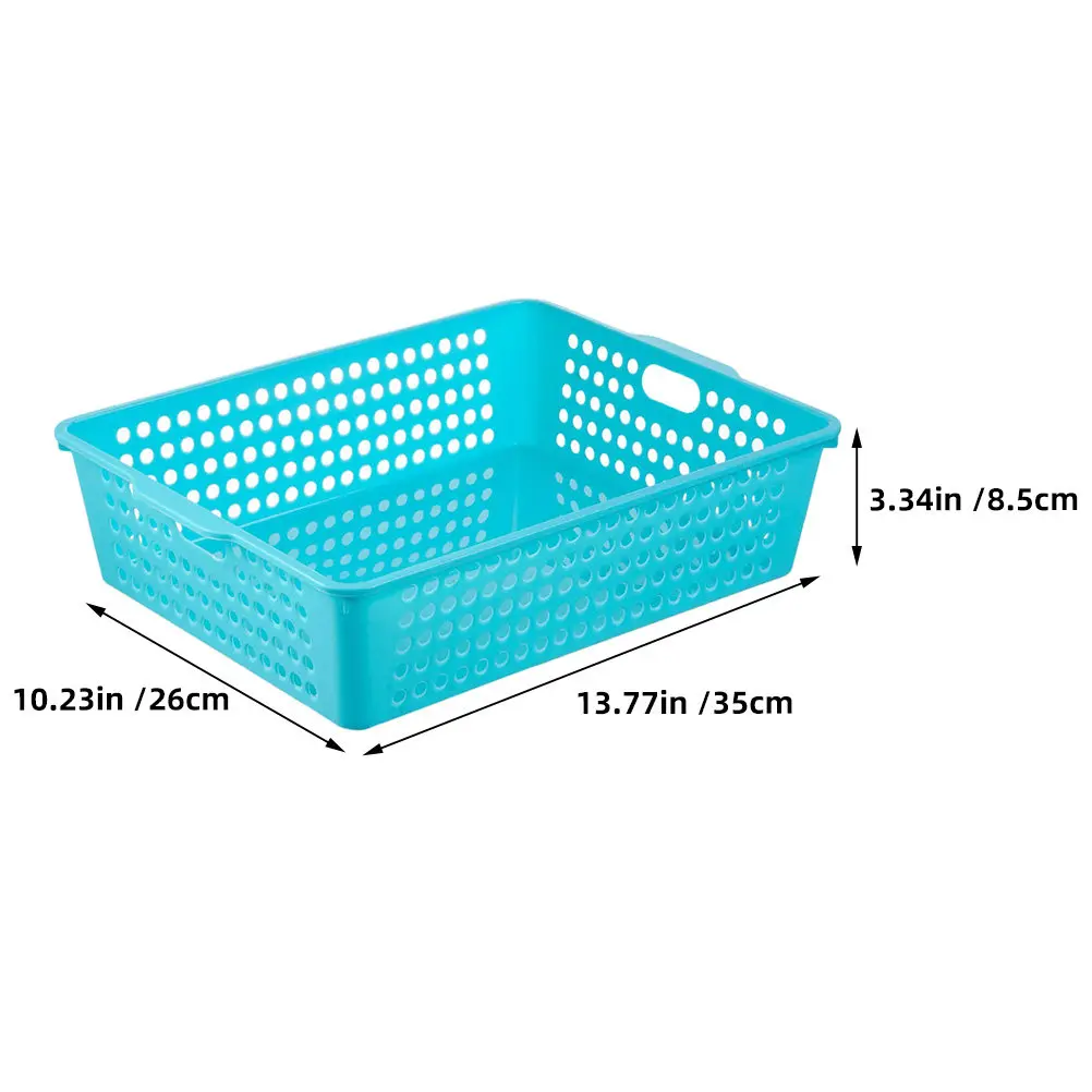 4Pcs 플라스틱 파일 정리함 바구니 대용량 매끄러운 표면 사무실 학교 홈 교실을 위한 간편한 청소 데스크탑 스토리지