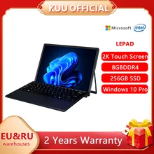 KUU Metal 12 Inch 2K Touch Screen 2 in 1 Laptop Intel Celeron Quad Core LPDDR4 8GB 256GB SSD Windows 10 Tablet Dual WiFi Type C