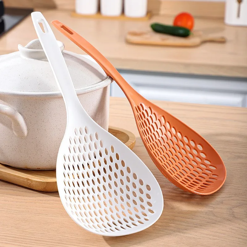 

1PC Spoon Filter Creative Cooking Strainer Scoop Nylon Spoon Kitchen Accessories Large Colander Leaking Tool