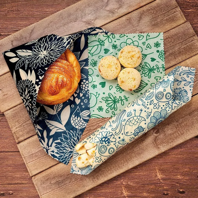 Bees Wax Wraps Reusable Reusable Wrap Set For Sandwich 3Pcs Zero Waste  Organic Sustainable Food Storage Packing Bag For Bread - AliExpress