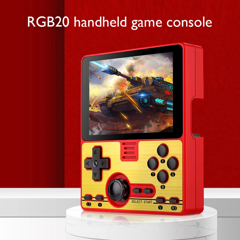 ALLOYSEED RGB20 3.5" IPS Full-Fit Screen Built-in Wifi Module Retro Game Handheld Console Multiplayers Open-Source Game Player