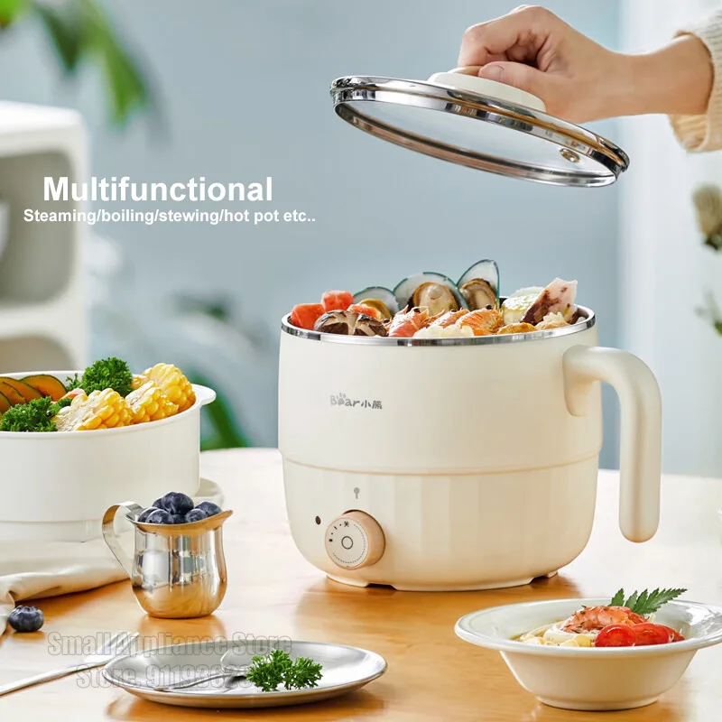 Bear Multifunction Electric Cooking Pot Stainless Steel Single