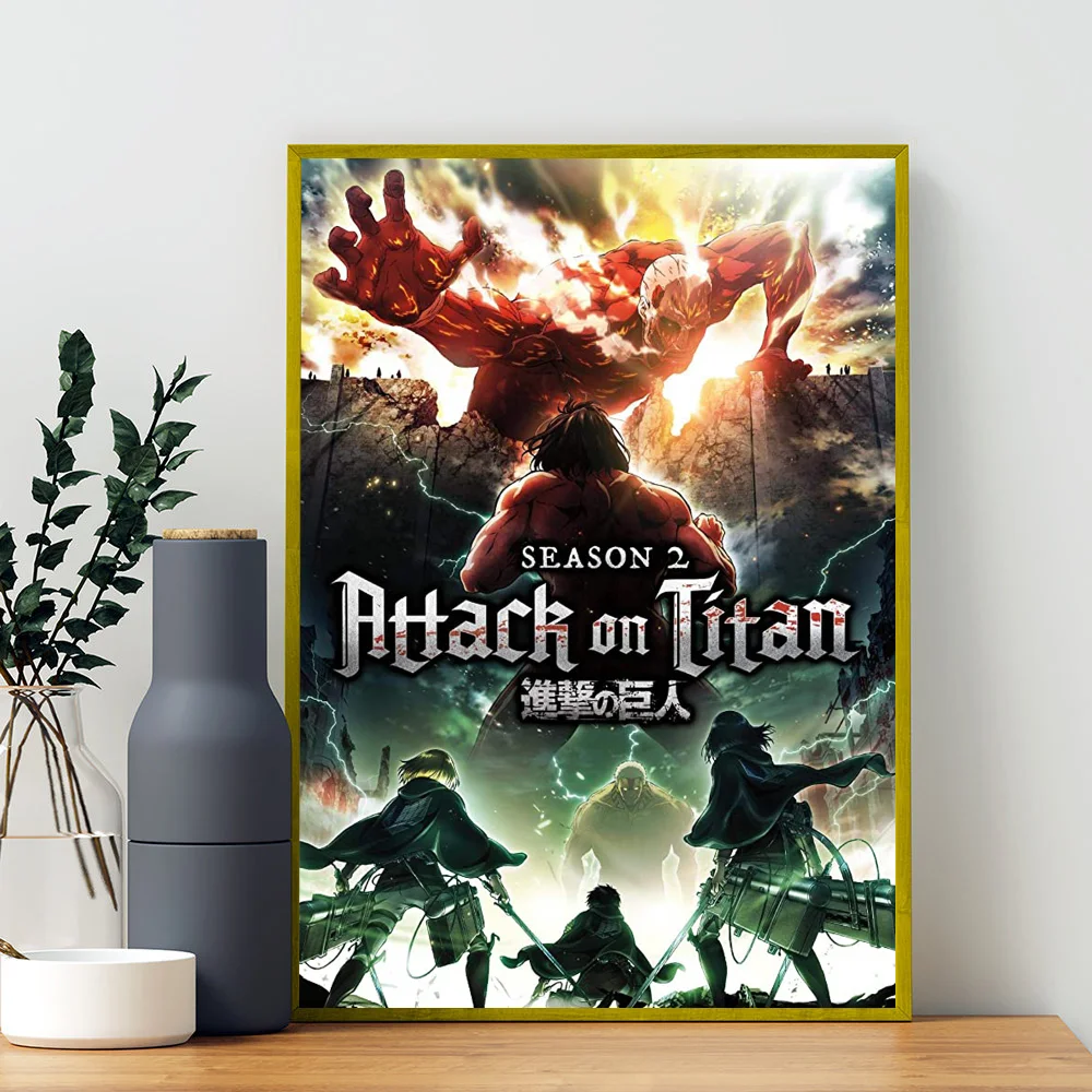 Anime Poster Attack on Titans Poster HD Quality Prints Wall Art Painting Study Home Decor