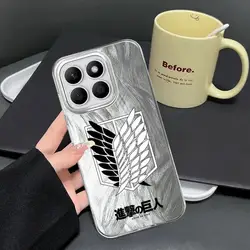 Attack on Titan Logo Black Soft Shell Case for Honor X8 4G (Mix01)