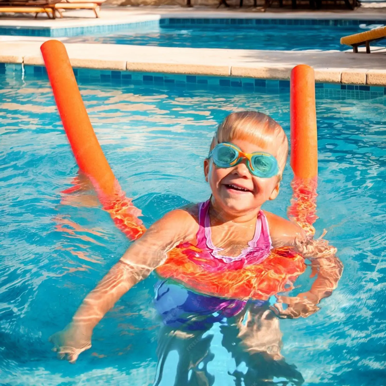 1 Pc Swimming Pool Noodle 59 Inch Floating Pool Noodles Foam Tube Swimming Foam Hollow Swimming